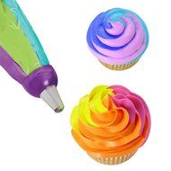Polytree Icing Piping Bag Nozzle Converter Tri-color Cream Coupler Cake Decorating Tools N4