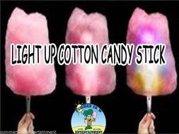 8 Function LED Cotton Candy Glo Cones-Pack Of 10 N2