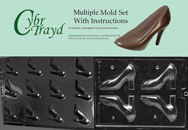 Cybrtrayd BUN-K108D092 2-Piece High Heel Shoes Chocolate Molds