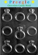 PLP-W051 Engagement/Wedding Rings Chocolate Candy Mold