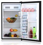 Midea WHS-65LB1 Compact Single Reversible Door Refrigerator and Freezer, 1.6 Cubic Feet, Black N6