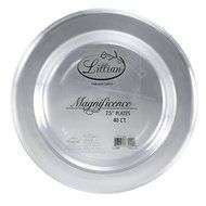 Lillian Tablesettings 40 Count Magnificence Plastic Plates, 7.5", Pearl N2
