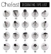 Cake Decorating Tip Set by Chefast - Perfect for Cakes, Cupcakes, and Cookie Decoration - Premium Kit of 20 Piping... N8
