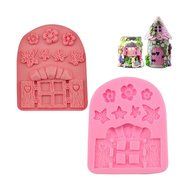 Yunko Flower Leaves Fairy Garden Gnome Home Door Silicone Mold Sugarcraft Chocolate Fondant Decorating Mold N2