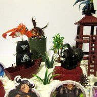 How To Train Your Dragon 20 Piece Birthday Cake Topper Set Featuring Toothless Night Fury, Monstrous Nightmare... N3