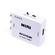 GANA Full HD RCA/AV 3RCA CVBS Composite Video Female AV to HDMI Converter Box Adapter Supports PAL NTSC with Powered... N7