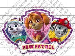 Paw Patrol Skye, Everest &amp; Mars Licensed Edible Cake Topper #8430 N2