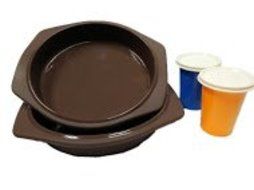 Silicone 9 Inch Deep Round Cake Pan - Color Brown 2pcs + Free Tupperware Bell Tumbler 2 Pcs