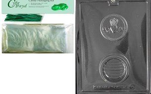 Cybrtrayd P025 Claddagh Pour Box Chocolate Candy Mold with Exclusive Cybrtrayd Copyrighted Chocolate Molding Instructions... N3
