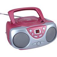 SYLVANIA SRCD243M PINK Portable CD Boom Boxes with AM/FM Radio (Pink)