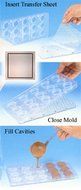 Magnetic Chocolate Mold 2 pc. Square 3/4&quot; x 0.5&quot; High, 28 Cavities