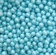 Blue Edible Sugar Pearls Dragees Decoration Balls 2 Ounces