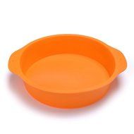 20cm (8 Inches) Silicone Round Cake Pan with Handle Suitable for All Types of Baking and Roasting Silicone Round... N4