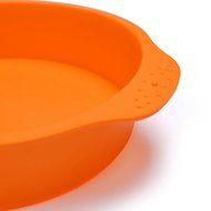 20cm (8 Inches) Silicone Round Cake Pan with Handle Suitable for All Types of Baking and Roasting Silicone Round... N6