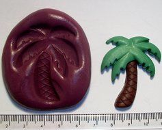 Silicone Mould Holiday Palm Tree Icing Cake &amp; Cupcake Topper by Cupcake Moulds