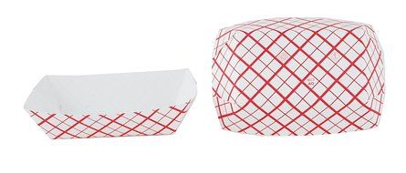Southern Champion Tray Southland Paperboard Red Check Food Tray (Multiple Sizes Available) N30