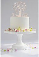 LOVENJOY Gift Box Pack Mr and Mrs Dancing Bride and Groom Tree Silhouette Rustic Wedding Cake Toppers Wood (5.7... N3