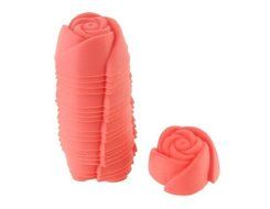 20Pcs Rose Shaped Silicone Cake Mould N3