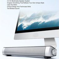 ELlight Bluetooth Small Sound Bar 3.0 Channel 15.7in 10W(2X5W) Wireless Subwoofer Stereo Speaker,Silver N5