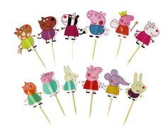 BETOP HOUSE Set of 24 Pieces Cute Peppa Pig Theme Party Decorative Cupcake Topper for Kids Birthday Party Baby... N3