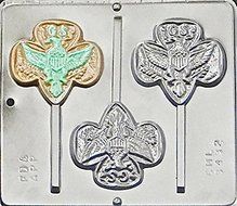 Girl Scout Lollipop Chocolate Candy Mold 3432
