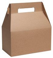 Gable Box Deluxe Food Container by Tap - 50 Quantity (Kraft) N2