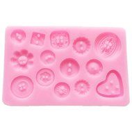 Funshowcase Sugarcraft Novelty Buttons Candy Silicone Mold for Cake Cupcake Decorating, Crafting, Polymer Clay... N3