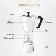 Hmlai Hot Sale 240 ML Aluminum Moka Express Made in Italy 6 Cup Stovetop Espresso Maker + One Coffee Spoon (stainess... N19