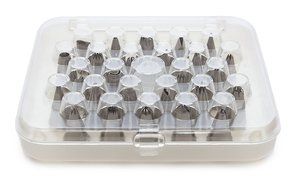 Best Cake Decorating Kit by Baking Partners - White - Professional 26 Piece Numbered Piping Tip Set - Comes With... N6