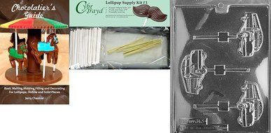 Cybrtrayd J043 School Bus Lolly Chocolate Candy Mold with Exclusive Cybrtrayd Copyrighted Chocolate Molding Instructions N8