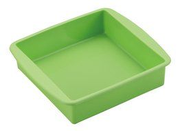 Pearl Suite cross heart-to-square silicone cake baking 17cm Green D-2065 (japan import)