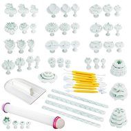 Fu Store Cake Decorating Tools (68pcs) Fondant Molds Fondant Tools Flower Cutters Cake Smoother Sugarcraft Icing... N7