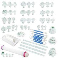 Fu Store Cake Decorating Tools (68pcs) Fondant Molds Fondant Tools Flower Cutters Cake Smoother Sugarcraft Icing... N8
