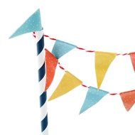 Baby Shower Birthday Party Cake Topper Cake Bunting Banner Flag Party Decor #14 N3