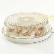 Nordic Ware Microwave 2-Sided Round Bacon and Meat Grill and 10-Inch Spatter Cover N7