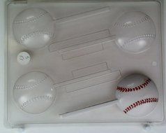 Medium size baseballs S051 Sports Chocolate Candy Mold