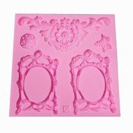 Yunko Frame Sugarcraft Silicone Fondant Embossing Cake DIY Moulds Candy Decoration Mould Cake Decorating Molds... N2