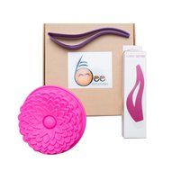 Silicone Mold 9 Inch Flower Shape Plus Cake Cutter and Server Leaf Shape N7