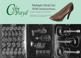 Cybrtrayd BUN-J006J065J089 3-Piece Musical Instruments Chocolate Molds