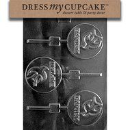 Dress My Cupcake Chocolate Candy Mold, Baptism Lollipop