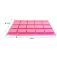 20 Cavity Rectangle Silicone Mold Pan for Cake, Biscuit, Ice Cube, Chocolate, Candy, Soap, Candle, Jello, Crayon... N2