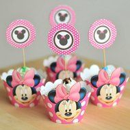 Winrase&reg; Set of 12 Chic Batman Mouth Kids Birthday Party Decoration Paper Cupcake Liner Wrap Wrappers with Toppers... N29