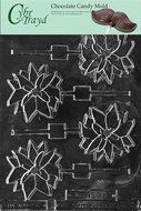 Cybrtrayd C042 Poinsettia Lolly Life of the Party Chocolate Candy Mold with Exclusive Cybrtrayd Copyrighted Chocolate...