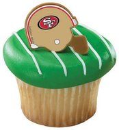 NFL San Francisco 49ers Cupcake Helmet Rings (12 pc)