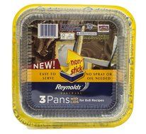 Ez Foil/Reynolds 00ZR92520000 EZ Foil Disposable Square Cake Pan With Lid, Non-Stick, 8 x8 x 2-In., 3-Pk. - Quantity 9 N2