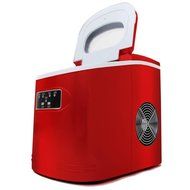 27 lb. Compact Portable Ice Maker Party Ice Cubes Maker Machine Freezer in Metallic Red N2