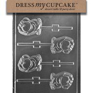 Dress My Cupcake Chocolate Candy Mold, Monkey Holding Banana Lollipop