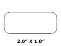 2x1 Direct Thermal Labels for the Zebra Printers, 12 Rolls of 1375, 1" Core