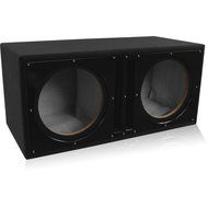 Belva Dual 12-inch Car Subwoofer Box Sealed and Ported 3/4-inch MDF Prelined Polyfil Includes Custom Blue Baffle... N12