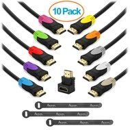 Aurum Cables - Pack of 3 High Speed HDMI Cable 2.0 with Ethernet - Supports 3D &amp; Audio Return Channel [Latest... N14